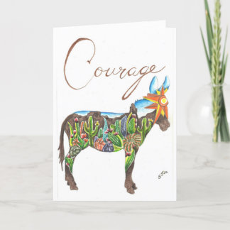 Südwestkaktus Mule von Sherry Jarvis Faltkarte Dankeskarte