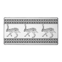 Südwestkaninchen Schwarz und Weiß Geometrisch