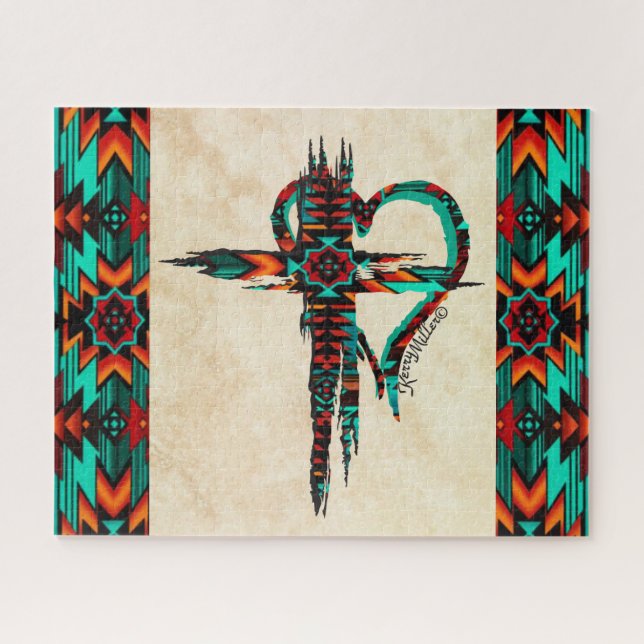 Südwestkreuz und Herz-Jigsaw-Puzzle Puzzle (Horizontal)