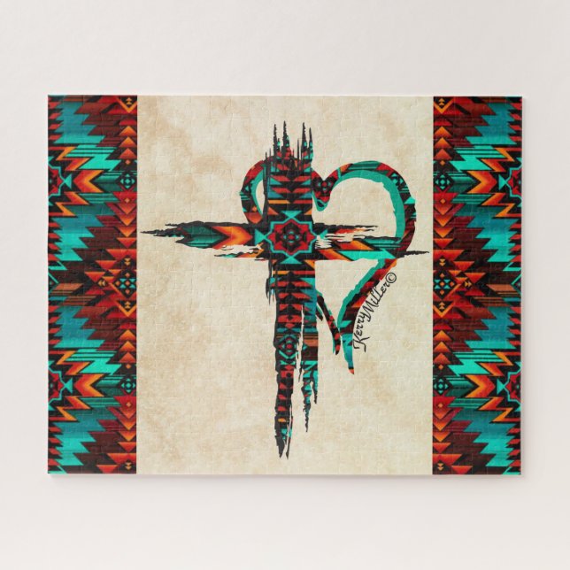 Südwestkreuz und Herz-Jigsaw-Puzzle Puzzle (Horizontal)