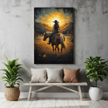 Südwestlich bemalter Western-Print-Poster