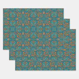 Südwestlich Golden Sun Ray Colors Muster Geschenkpapier Set