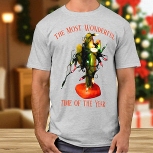 Südwestlich inspirierte Kaktuskerze Weihnachtslich T-Shirt