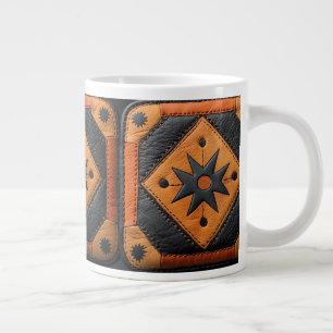 Südwestlich schönes Country Style Leather Jumbo-Tasse