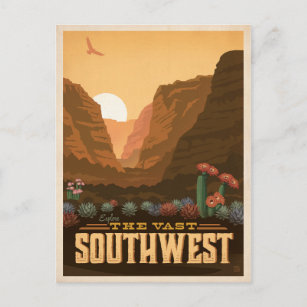Südwestlich   Vereinigte Staaten Postkarte