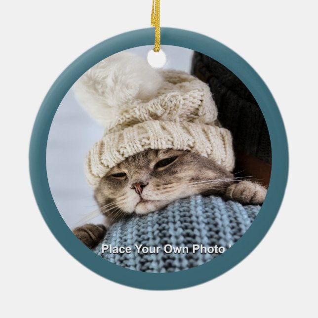 Südwestlich Winter Geometrische Schneeflocke Perso Keramik Ornament (Hinten)