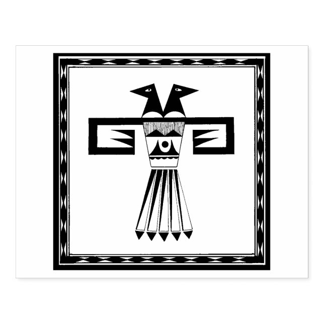 Südwestlich zwei überlagerte Vogeldesign-Briefmark Gummistempel (Prägung)