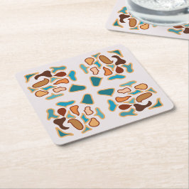 Südwestliche Abstrakte Erde Tone Art Rechteckiger Pappuntersetzer