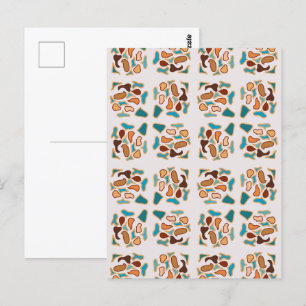 Südwestliche Abstrakte Erdtöne-Muster-Kunst Postkarte