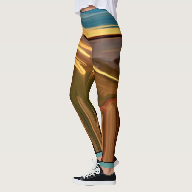 Südwestliche Abstrakte Kunst Leggings (Links)