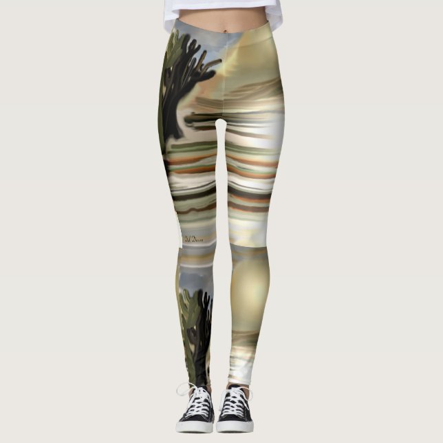 Südwestliche Abstrakte Kunst Leggings (Vorderseite)