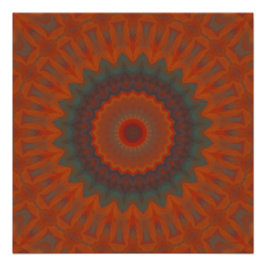 Südwestliche Blume Mandala Poster