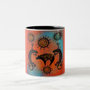 SÜDWESTLICHE ECHSENKUNST      ZWEIFARBIGE TASSE
