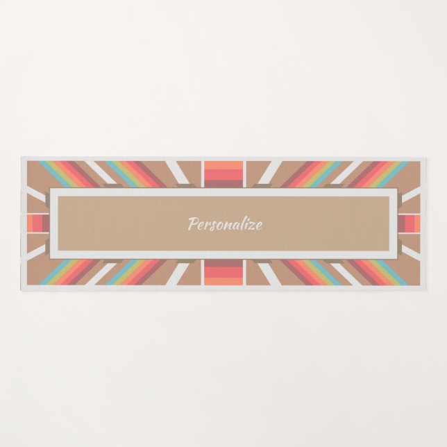 Südwestliche Farben Zen Yoga Meditation Namaste Yogamatte (Vorderseite (Horizontal))