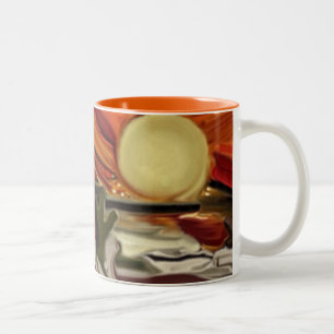 Südwestliche Himmelsabstraktkunst Zweifarbige Tasse