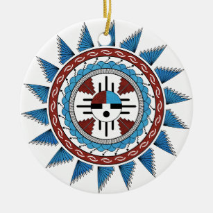 Südwestliche Indianerart Mandala Keramik Ornament