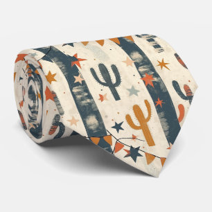 Südwestliche Kaktus Neck Tie - Rustikales Wüste Pa Krawatte
