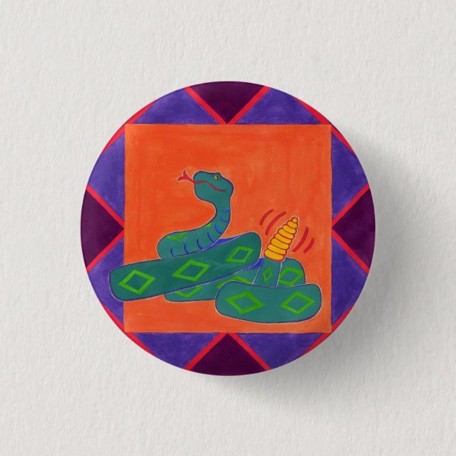 Südwestliche Klapperschlange Button (Vorderseite)