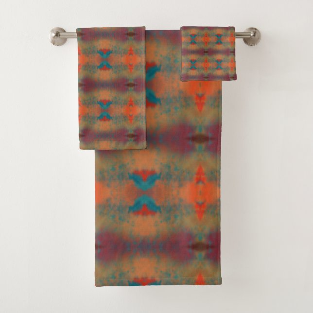 Südwestliche Kunst Abstract Pattern  Badhandtuch Set (Insitu)