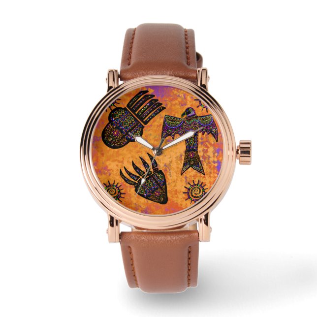 Südwestliche Kunst Armbanduhr (Vorderseite)