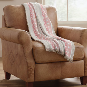 Südwestliche Rose rosa Geometrisches Muster Decke