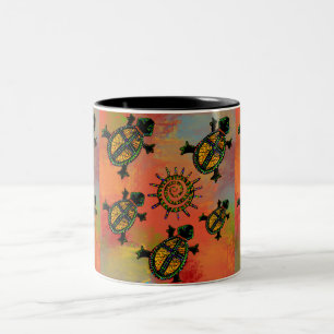 SÜDWESTLICHE SCHILDKRÖTEN-KUNST ZWEIFARBIGE TASSE