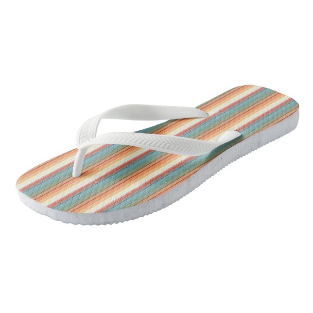 Südwestliche Streifen - Farbmut Flip Flops (Schrägansicht)