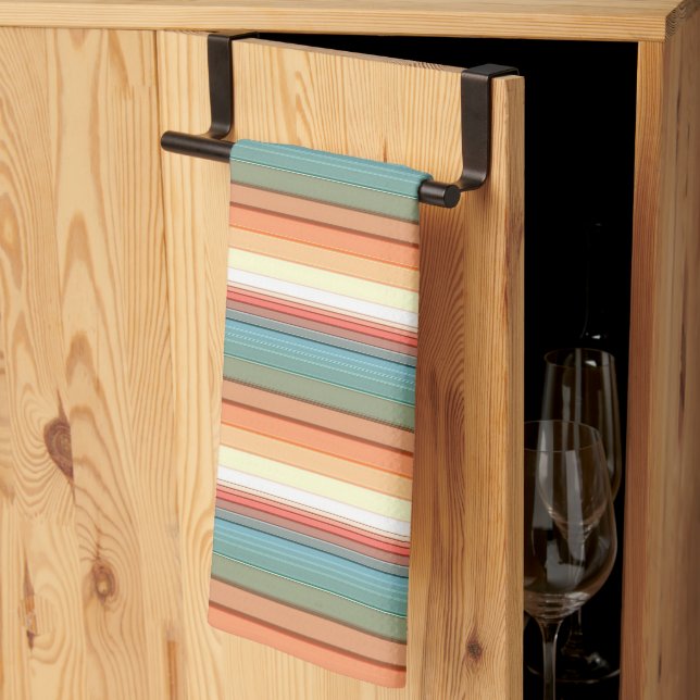 Südwestliche Streifen - Farbmut Geschirrtuch (Drittel gefaltet)