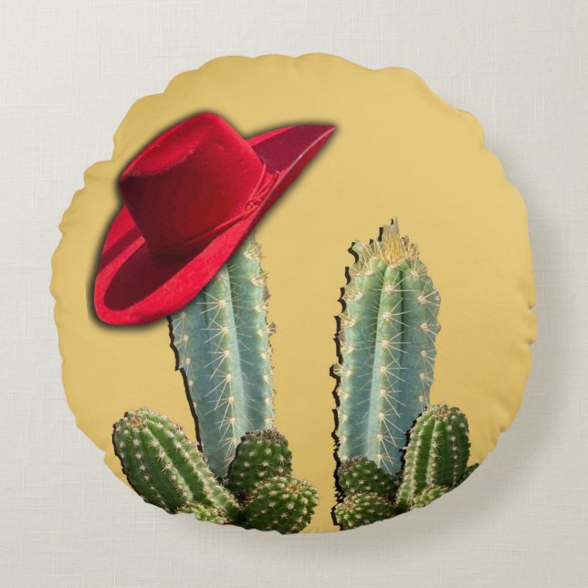 südwestliche Szene Rundes Kissen (Vorderseite)