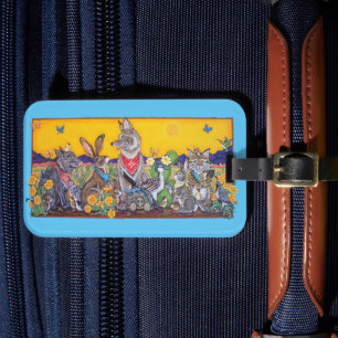 Südwestliche Tiere Coyote Roadrunner Wüste Gepäck Gepäckanhänger