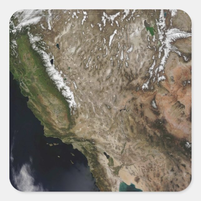 Südwestliche Vereinigte Staaten Quadratischer Aufkleber (Vorderseite)