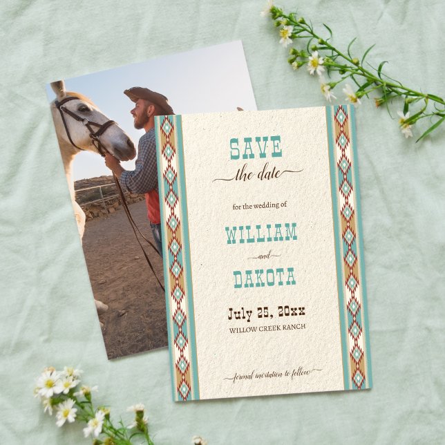 Südwestliche Western-Ranch-Cowgirl Save the Date Einladung (Von Creator hochgeladen)