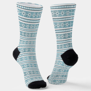 Südwestliche Winterschneeflocken Pinienwein Stript Socken