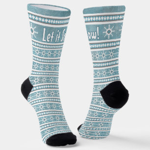 Südwestliche Winterschneeflocken Spaß Personalisie Socken