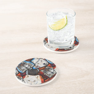 SÜDWESTLICHE WOLF-KUNST GETRÄNKEUNTERSETZER