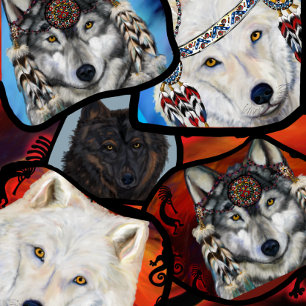 SÜDWESTLICHE WOLF-KUNST SEIDENPAPIER