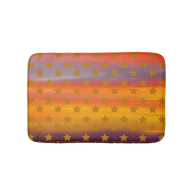 Südwestliche Wüste US Flagge Abstrakte Kunst Badematte (Vorderseite)