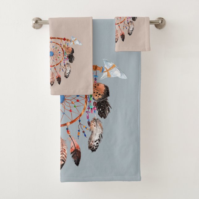 Südwestlicher Amerikanische Ureinwohner Dreamcatch Badhandtuch Set (Insitu)