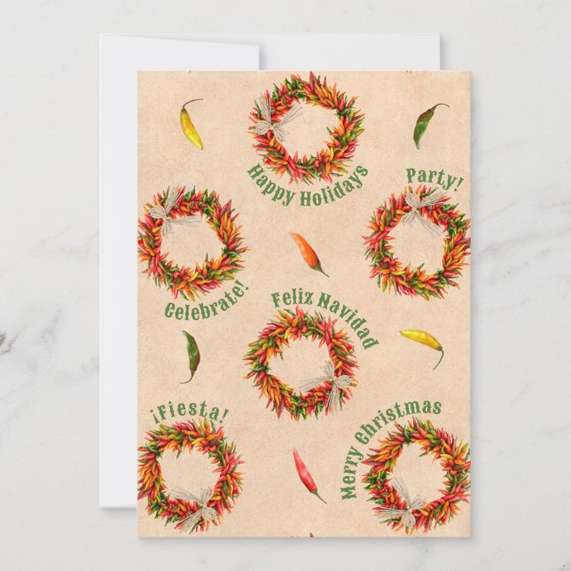 Südwestlicher Chile Kraut Weihnachtsfeiertag Einladung (Vorderseite)