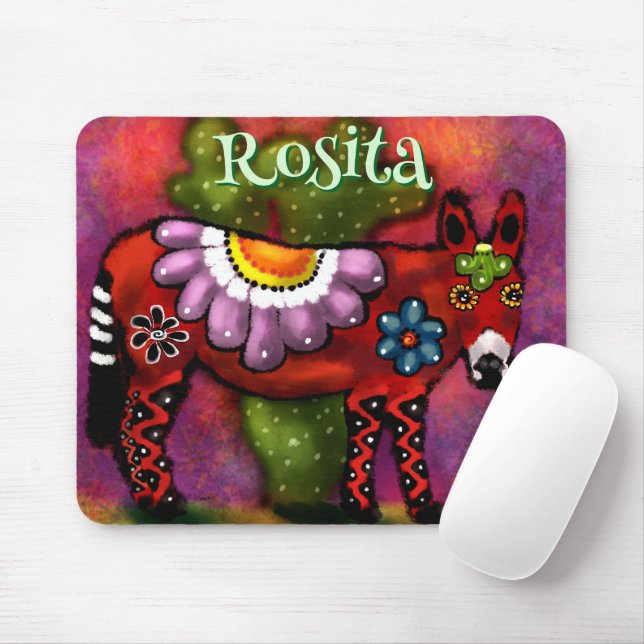 Südwestlicher Esel im Talavera-Stil, personalisier Mousepad (Mit Mouse)
