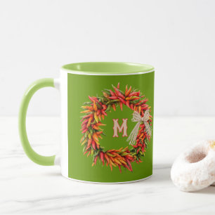 Südwestlicher farbenfroher Chile-Kranz personalisi Tasse