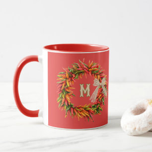Südwestlicher farbenfroher Chile-Kranz personalisi Tasse