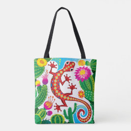 Südwestlicher Gecko mit Kaktusblüten