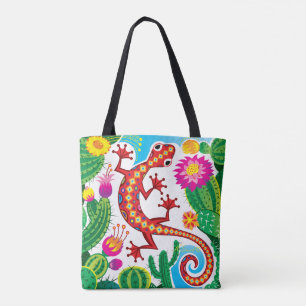 Südwestlicher Gecko mit Kaktusblüten