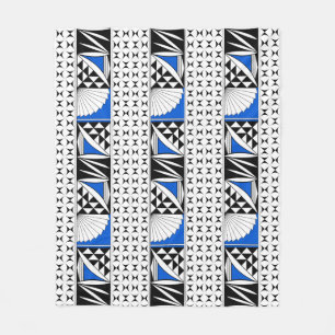 Südwestlicher Indianeraufstieg in Blau Fleecedecke