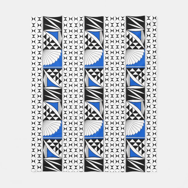 Südwestlicher Indianeraufstieg in Blau Fleecedecke (Vorderseite)