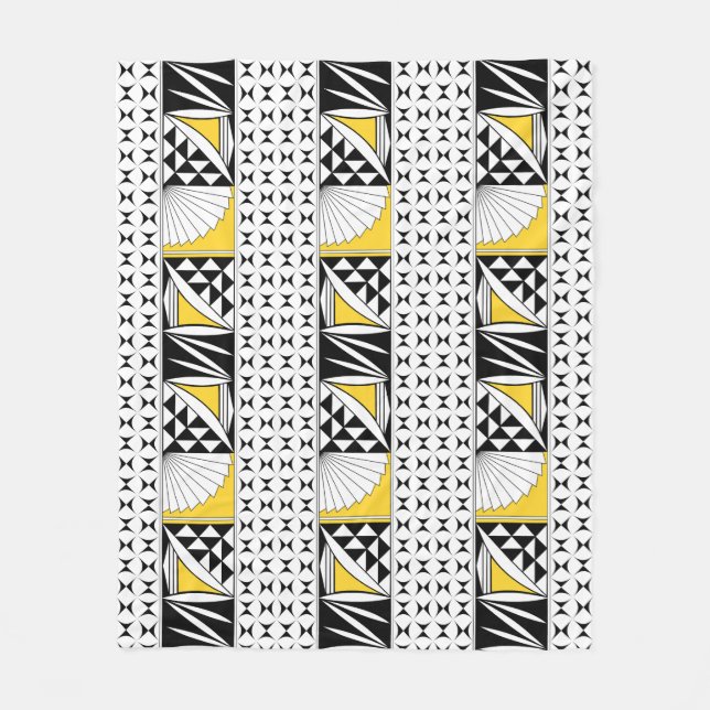 Südwestlicher Indianeraufstieg in Gelb Fleecedecke (Vorderseite)