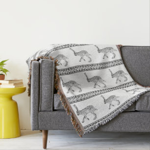 Südwestlicher Jackrabbit und geometrische Berge Decke