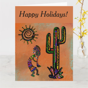 SÜDWESTLICHER KOKOPELLI-KUNSTWERK KARTE
