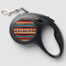 Südwestlicher Serape-Streifen-Design-HundeName 